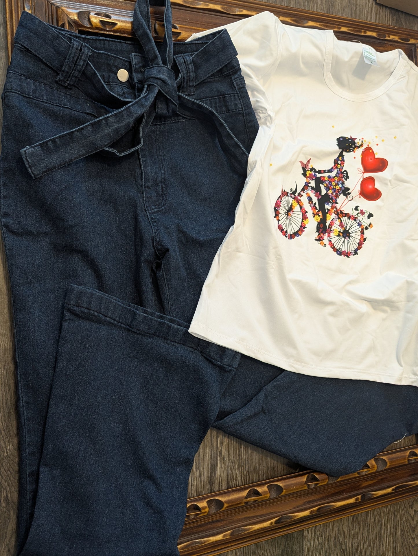Girl Heart Bicycle T-shirt
