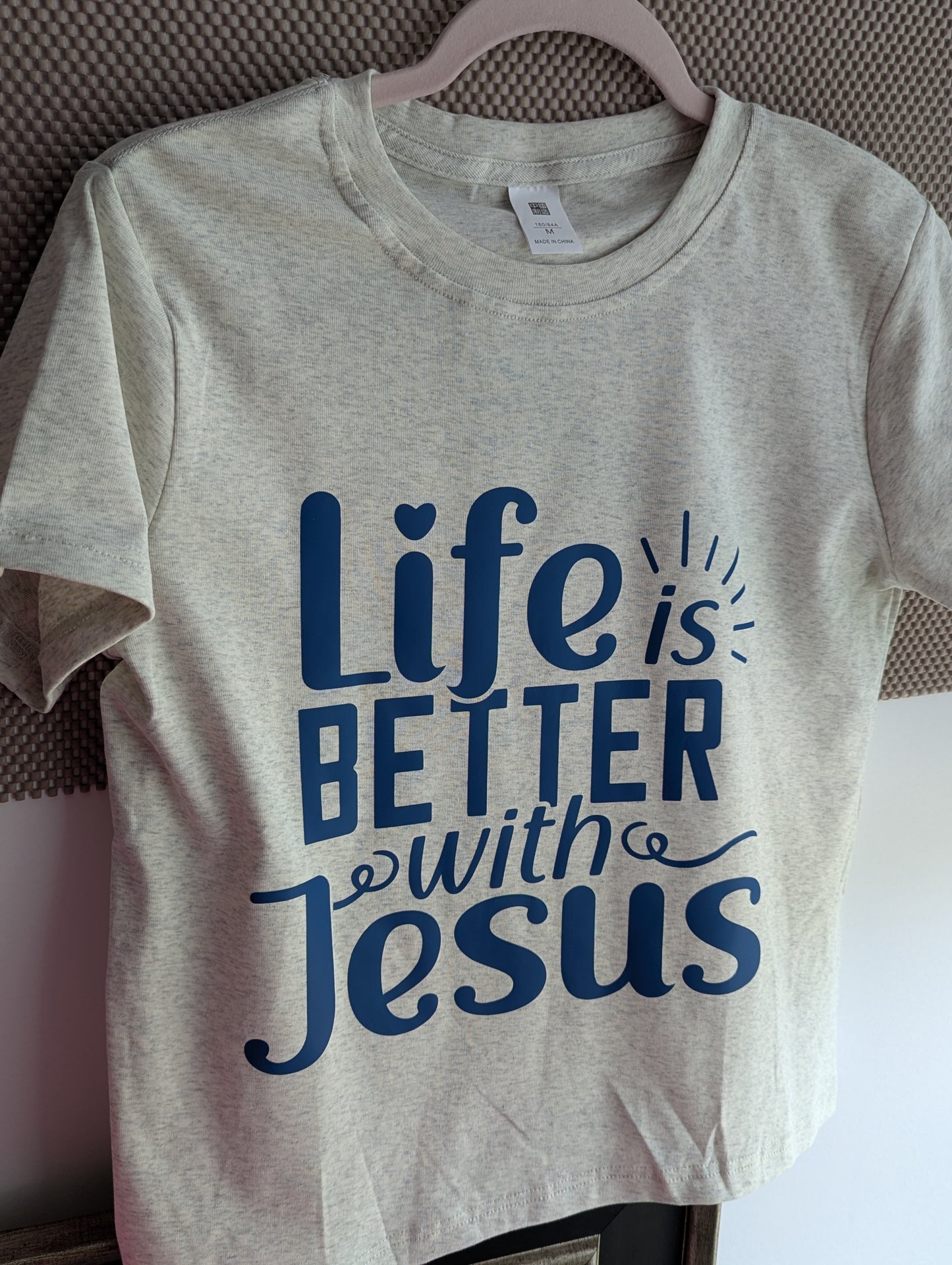 Christian, Faith Design Graphic Tops. Life is better with Jesus