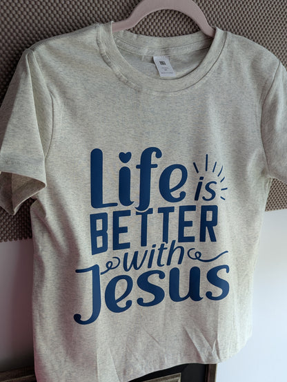 Christian, Faith Design Graphic Tops. Life is better with Jesus