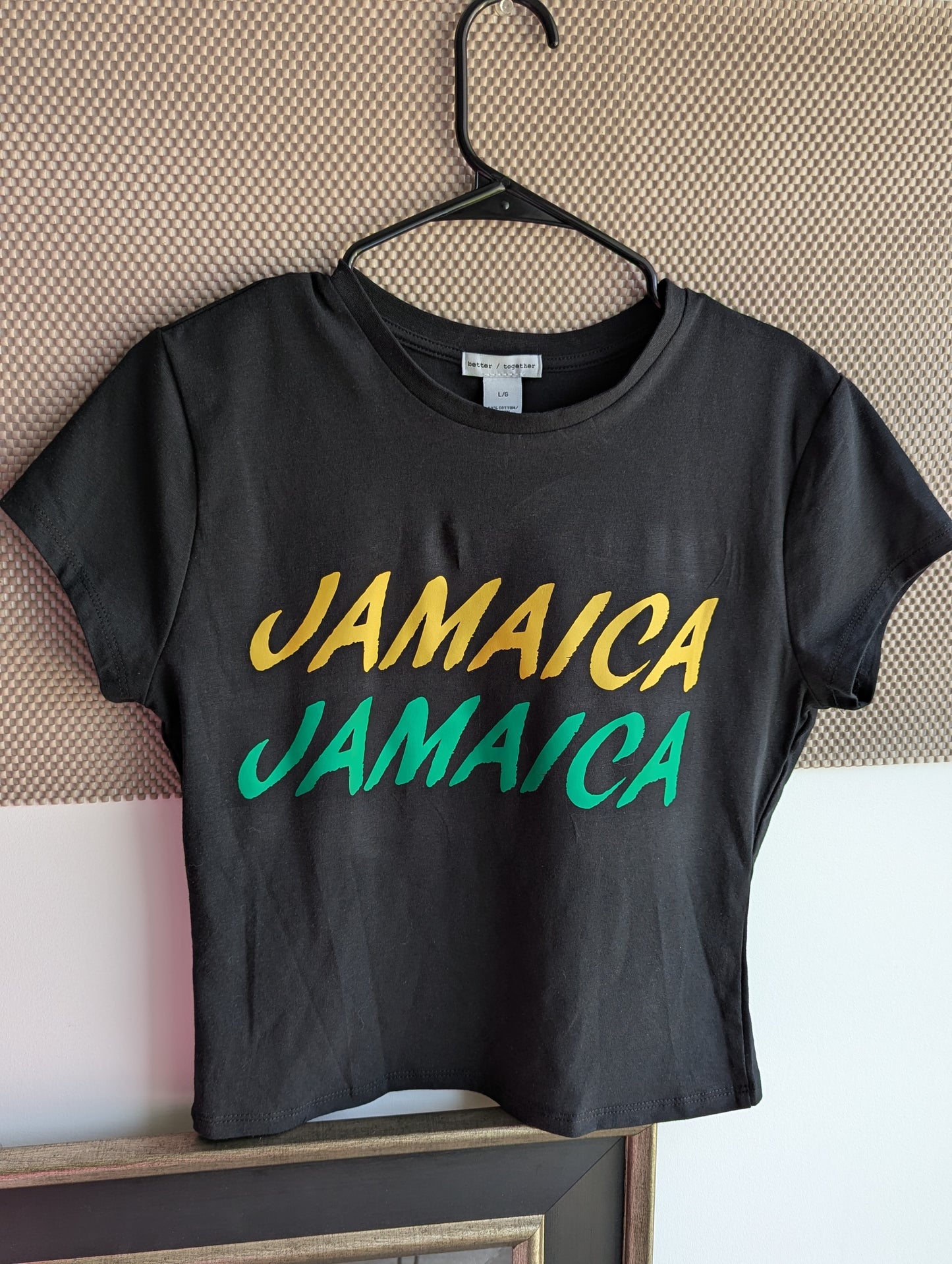 Black Jamaica ladies top, Jamaica Jamaica tops, Jamaica women's top.