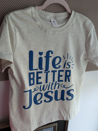 Christian, Faith Design Graphic Tops. Life is better with Jesus