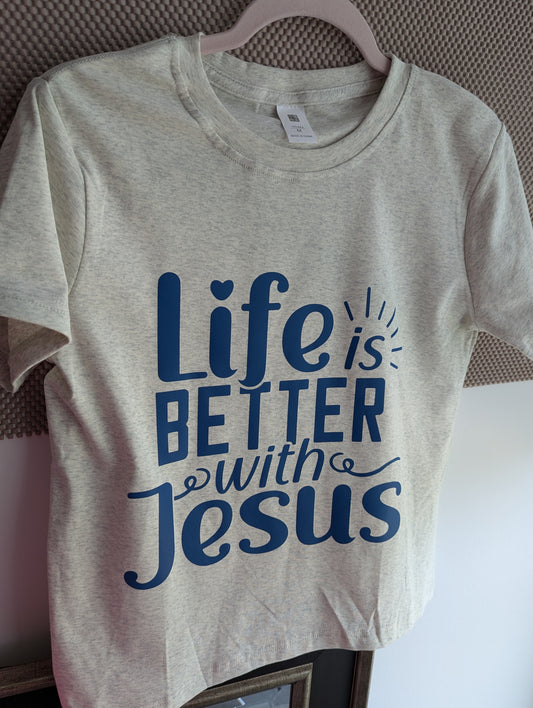 Christian, Faith Design Graphic Tops. Life is better with Jesus