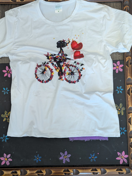 Girl Heart Bicycle T-shirt